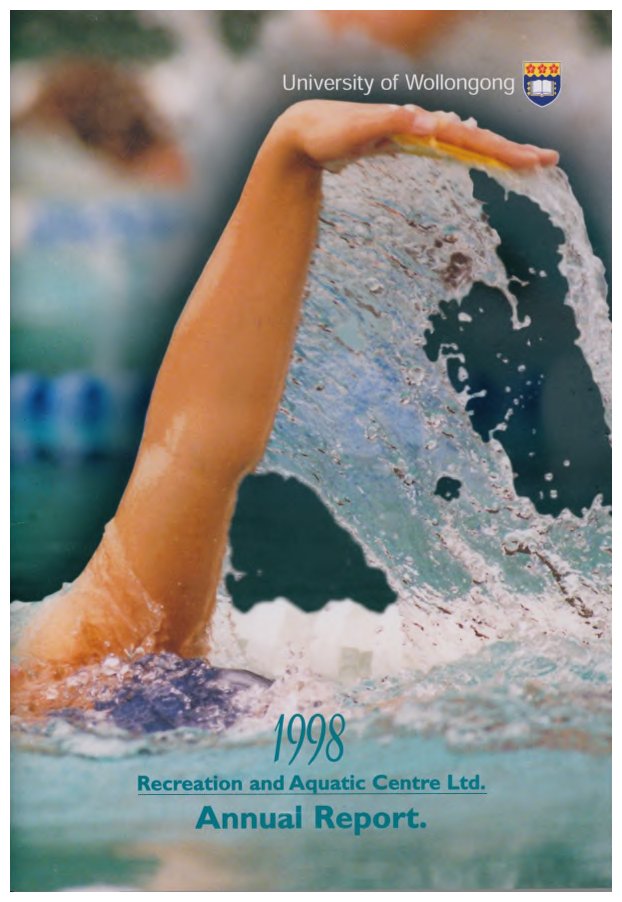 University of Wollongong Recreation and Aquatic Centre Annual Reports